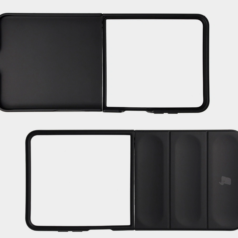Wyżłobienia na pleckach i krawędzie w etui Bizon Case Tur do Galaxy Z Flip7